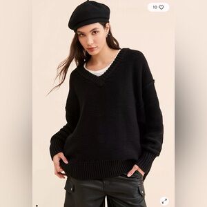 Free People Alli V-Neck Sweater